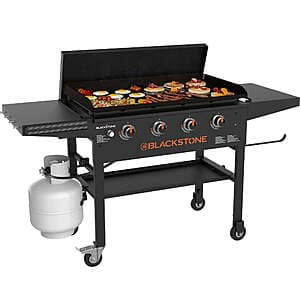 36" Blackstone 4-Burner 38000 BTU Propane Flat Top Griddle w/ Hard Cover $297 + Free S&H