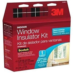 3M Indoor Window Insulator Kit (84"x237" Clear Film) $9