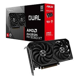 ASUS Dual Radeon RX 9060 XT 16GB GDDR6 PCIe 5.0 Graphics Card $340 + Free Shipping