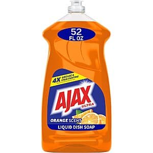 52-Oz Ajax Ultra Triple Action Liquid Dish Soap (Orange Scent) $3