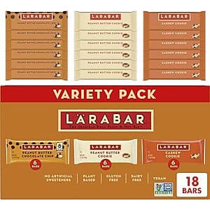 18-ct Larabar Gluten Free Vegan Fruit & Nut Bars (Cookie Variety Pack) 2 for $22.05 w/ Subscribe & Save