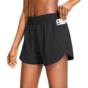 Soothfeel Women's High Rise 3" Athletic Running Shorts (various colors) $10