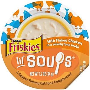 8-Pack 1.2oz Purina Friskies Lil' Soups Cat Treats (2 Flavors) $6.60 w/ Subscribe & Save