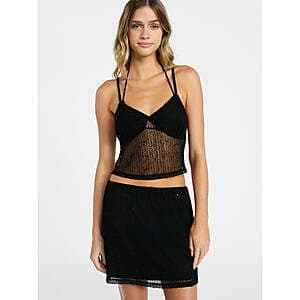 No Boundaries Women's Swimwear collection displayed with various styles and colors, including the Sequin Top Coverup option.