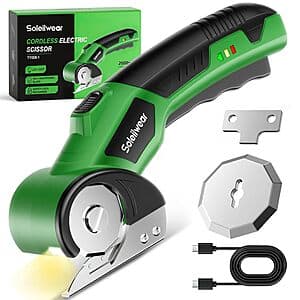 Soleilwear 4V Rechargeable Cordless Cardboard Cutter Scissors $16