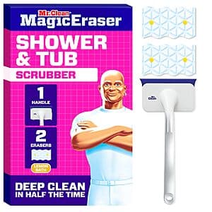 Mr. Clean Magic Eraser Shower & Tub Scrubber Starter Kit (1x Handle + 2x Erasers) $9.30 w/ S&S