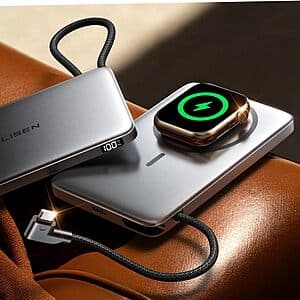 10,000mAh LISEN CardMag Magnetic Power Bank for iPhone and Apple Watch $24