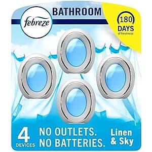 4-pk Febreze Bathroom Air Freshener (Linen & Sky Scent) $5.85 w/ Subscribe & Save