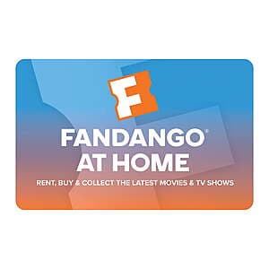 $25 Fandango at Home eGift Card (Email Delivery) $20