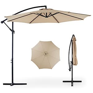 10' edx Offset Hanging Outdoor Patio Umbrella w/ Tilt & Self-Locking (Various) $48 + Free Shipping
