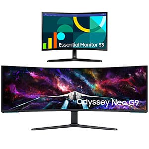 EPP/EDU: Samsung Curved Monitors: 57" Odyssey Neo G9 240Hz Dual 4K + 24" S3 $1351 or Less w/ 2-Yr Samsung Care+ + Free S&H