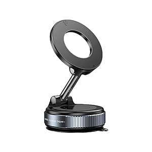 360° Adjustable Vacuum Magnetic Suction Cup Phone Mount $5 + Free S/H for Prime Members