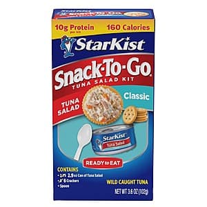 3.6-Oz StarKist Snack-To-Go Ready to Eat Meals Tuna Salad Kit $1 w/ Subscribe & Save