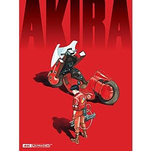 Anime cover art depicting a motorcycle biker and psychic character against a neon-lit Neo-Tokyo cityscape.