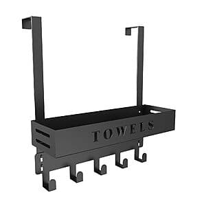 Prime Members: 12.6" Over The Door Stainless Steel Towel Rack $6 + Free S/H