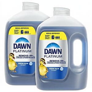 2-Pk 51.5-Oz Dawn Platinum Refill Jug Dish Liquid Soap (Fresh Rain Scent) $12.70 w/ S&S