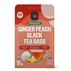 100-Count FGO Organic Ginger Peach Black Tea Bags $2.85 w/ Subscribe & Save