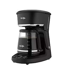 12-Cup Mr. Coffee Programmable Coffeemaker (Black) $20