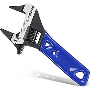 Prime Members: 4" Workpro Thin Jaws Stubby Wide Opening Adjustable Wrench $9.50 + Free Shipping