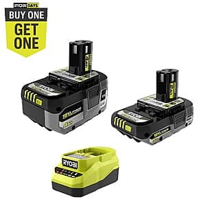 RYOBI ONE+ 18V Li-Ion Starter Kit (4Ah & 2Ah Batteries & Charger) + Bonus Tool $99 + Free S/H