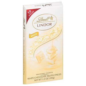 12-Pack 3.5oz. Lindt Lindor White Chocolate Truffle Pieces Bar $21.95