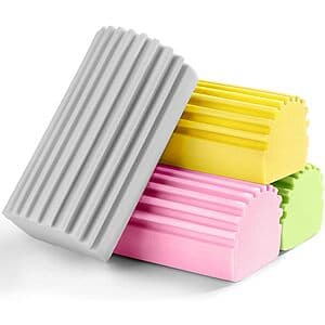 4-Pk Jeymei Damp Duster Sponge w/ Ridges (Various) $5.50