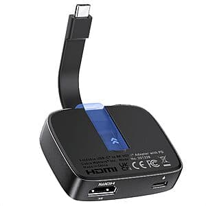 Cable Matters USB-C to 8K HDMI Adapter w/ 100W PD Passthrough Charging Support $13