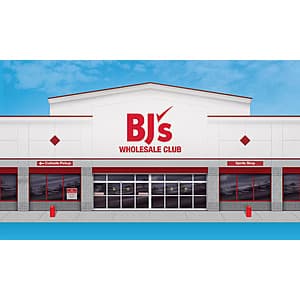 BJ's Wholesale Club membership card or logo representing annual warehouse shopping access.