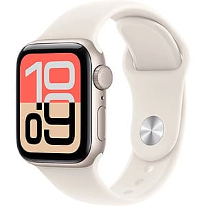 Open Box: 40mm Apple Watch SE 3 GPS Smartwatch w/ Sport Band (S/M, Starlight) $163 + Free S&H