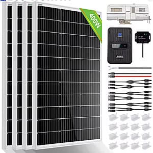 ECO-WORTHY 400W Monocrystalline Solar Panel Kit (4x 100W Panels) $228.80 + Free Shipping
