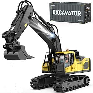 Kolegend 1/20 Scale Remote Control Rechargeable Excavator Toy (Standard) $14.25