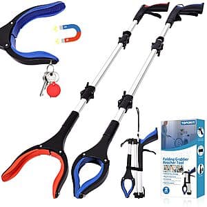 2-Pk TOPGROT 36" Grabber Reacher Tool $14