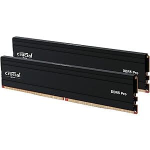 48GB (2x24GB) Crucial Pro DDR5 5600MHz CL46 UDIMM Desktop Memory $90.40 + Free Shipping