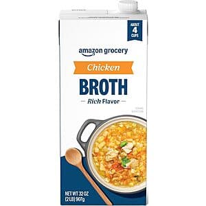 Select Accts: 32-Oz Amazon Grocery Chicken Broth $0.95 w/ S&S