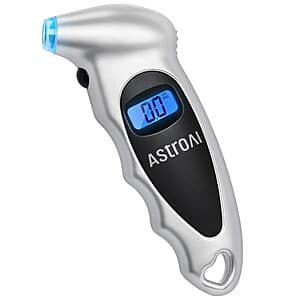 AstroAI Digital Tire Pressure w/ Digital Gauge (0-150PSI) & Presta Valve Adaptor $4
