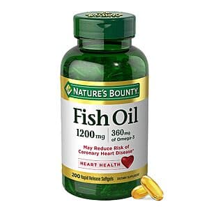 200-Count Nature's Bounty 1200 Mg Fish Oil Omega 3 Softgels $7 w/ Subscribe & Save