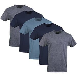 5-Pack Gildan Men's Crew T-Shirts (various) $15