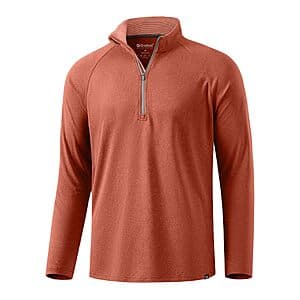 G Gradual Men's Long Sleeve 1/4-Zip Golf Pullover Shirt w/ Moisture-Wicking Fabric $17.80