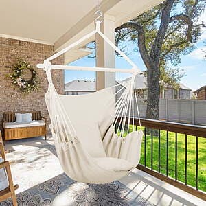 Segmart Large Hammock Chair Swing w/ 2 Seat Cushions & Carry Bag $20.90