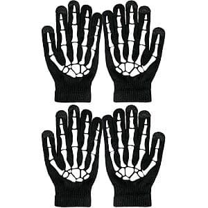 2-Pairs OTPEH Glow in the Dark Skeleton Costume Gloves $4.50