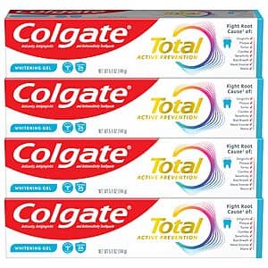 4-Pk 5.1-Oz Colgate Total Active Prevention Whitening Gel Toothpaste $8.45 w/ S&S
