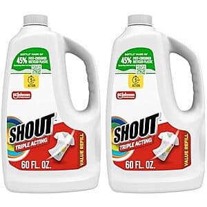 2-Pack 60-Oz SHOUT Active Enzyme Laundry Stain Remover Spray $6.85