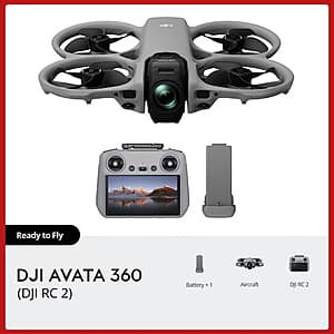 DJI Avata 360 8K 360° Camera Drone w/ DJI RC 2 Controller & 1 Battery $489.50 & More + Free S&H