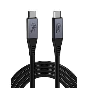 5' CableCreation 80Gbps 8K 60Hz 240W USB-IF Certified USB4 Cable $16.80