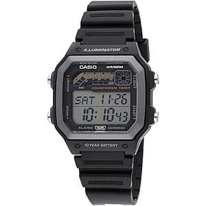 42mm Casio Men's WS1600H Series Watch w/ Stopwatch, 100M WR & 10-Yr Battery $22.45