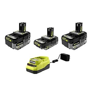 Ryobi ONE+ 18V 1x 2Ah + 2x 4.0Ah HP Batteries + Charger $113 + Free S&H