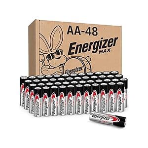 48-Ct Energizer MAX AA Alkaline Batteries $20 + Free S&H w/ Amazon Prime