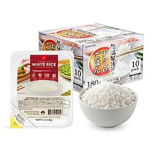 10-Pack 6.3oz IRIS Instant Japanese Short Grain White Rice $9.50 w/ Subscribe & Save