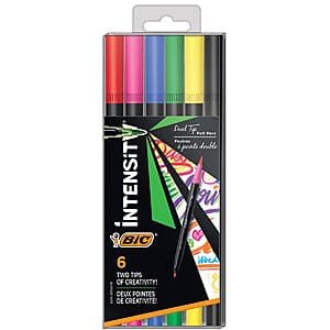 6-ct BIC Intensity 2 in 1 Dual Tip Fineliner Pens $3.85