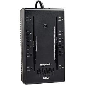 12-Outlet Amazon Basics 800VA/450W UPS Battery Backup & Surge Protector $55.15 + Free Shipping